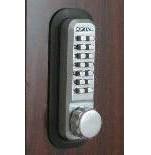 Lockey 2230DC Keyless Mechanical Digital Double Sided Combination Spring Latch Door Lock Satin Chrome